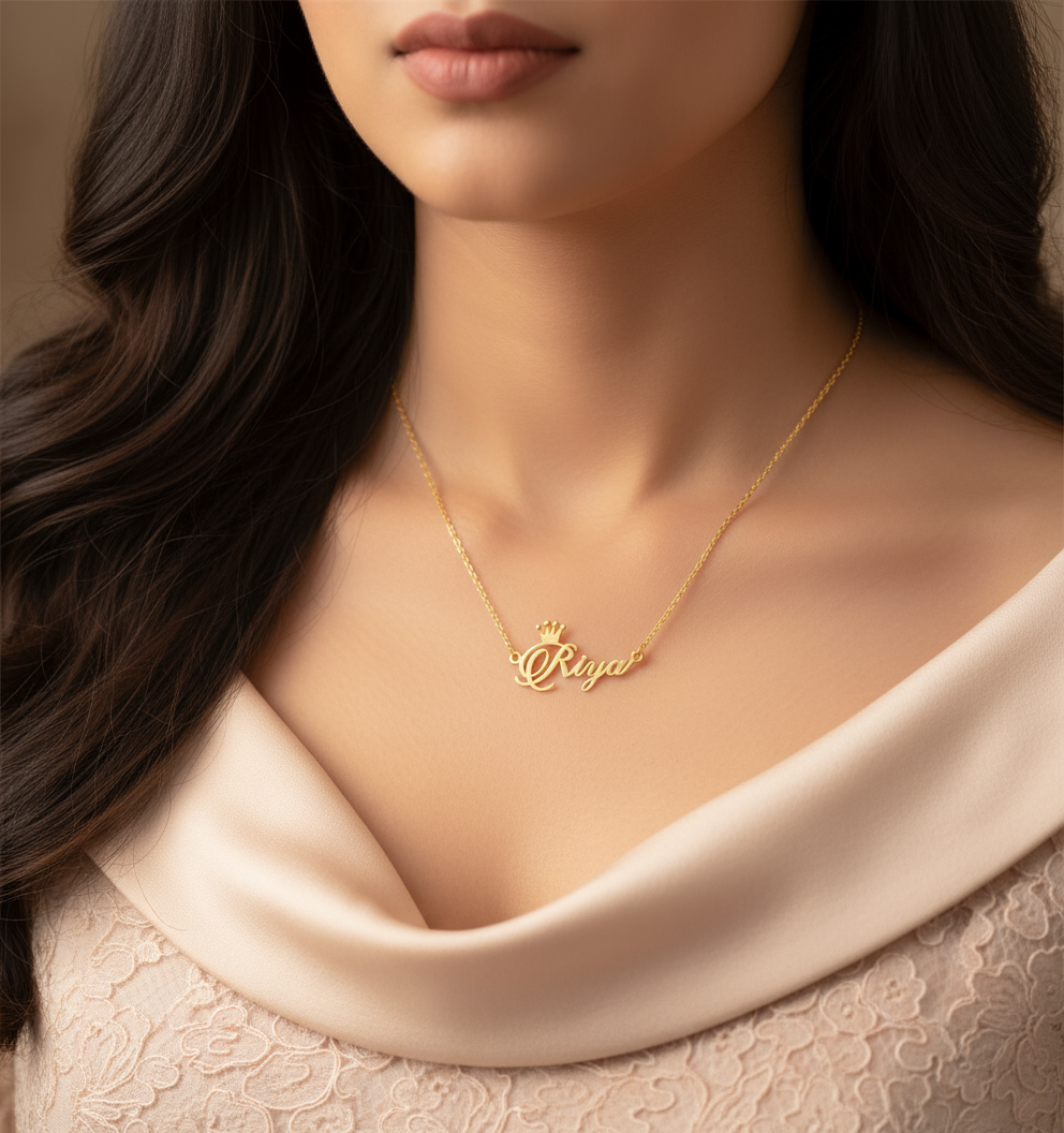 Crown single Name Customized Pendent